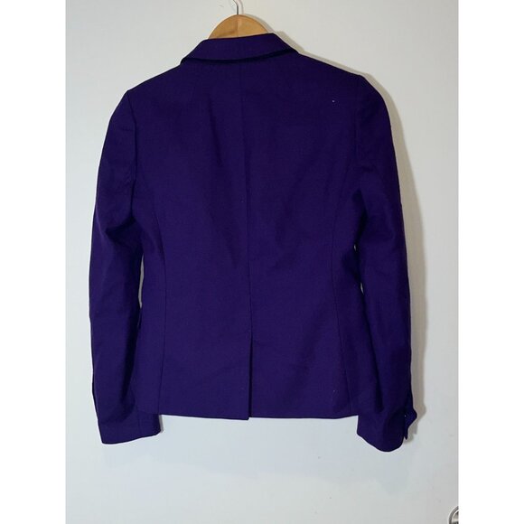 J.Crew Womens Schoolboy Career Blazer Size 0 Purple Wool - Picture 4 of 10